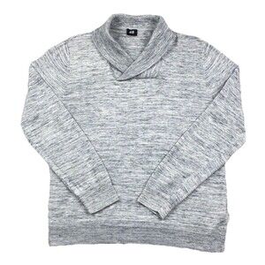 H&M Sweater Women's Medium Heather Gray Long Sleeve Pullover Tight Knit